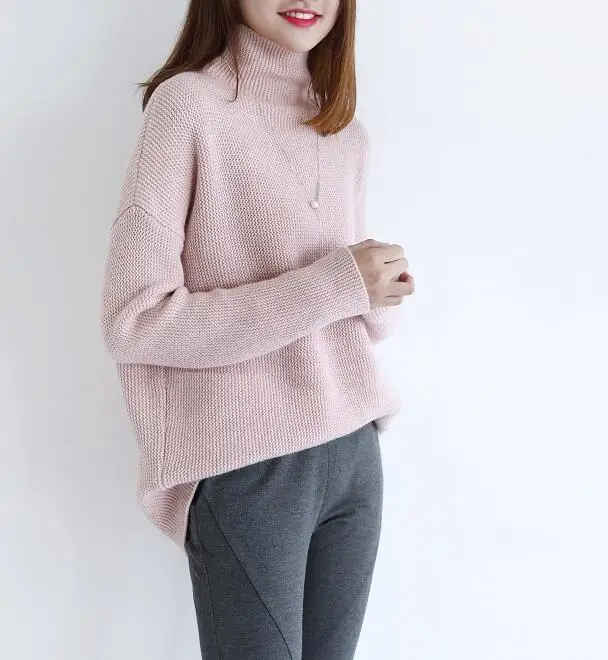 100% Cashmere and Wool Women Sweater and Jumpers Loose Style Turtleneck Woman Pullover Woolen Knitwear 4Color Ladies Clothes Top
100% Cashmere and Wool Women Sweater and Jumpers Loose Style Turtleneck Woman Pullover Woolen Knitwear 4Color Ladies Clothes Top