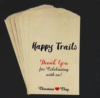 customized text Happy Trails Wedding candy Buffet treat gift Donut Petal Toss bags engagement party Bakery Cookie Favor packets
customized text Happy Trails Wedding candy Buffet treat gift Donut Petal Toss bags engagement party Bakery Cookie Favor packets