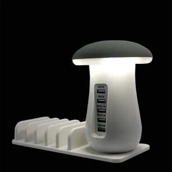 Mushroom LED Night Light Quick Charge 3.0 USB Charger 5 Port Adapter Phone iPad Charging Tablet Night Lamp
Mushroom LED Night Light Quick Charge 3.0 USB Charger 5 Port Adapter Phone iPad Charging Tablet Night Lamp