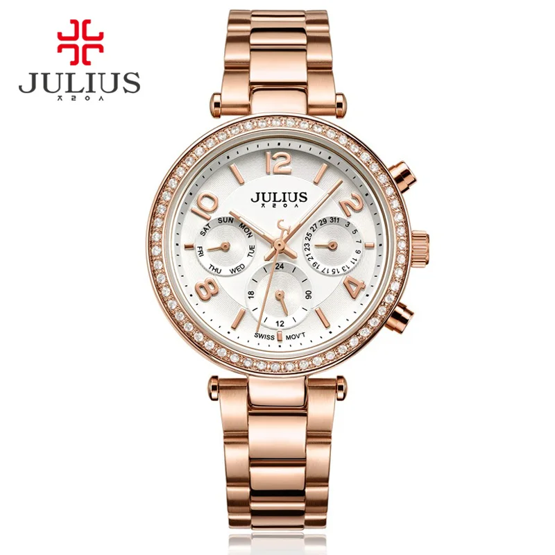Julius 2018 Women Watch Female Clock Auto Day Date 24 Hour Stainless Steel Silver Gold Fashion Watch JA-950 Relogio Feminino
Julius 2018 Women Watch Female Clock Auto Day Date 24 Hour Stainless Steel Silver Gold Fashion Watch JA-950 Relogio Feminino