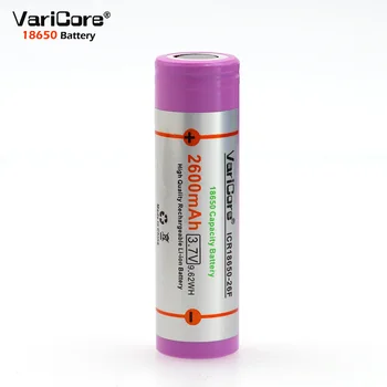 10 unids / lot VariCore Original 18650 ICR18650-26F 2600mAh 3.7V Li-ion Battery Rechargeable Battery
10 unids / lot VariCore Original 18650 ICR18650-26F 2600mAh 3.7V Li-ion Battery Rechargeable Battery