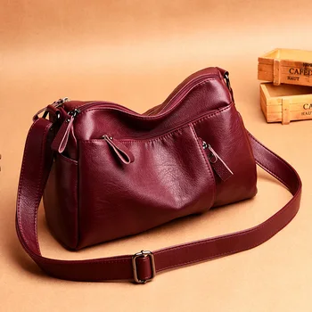 Women's Genuine Leather Handbags High Quality Sheepskin Leather Shoulder CrossBody Bag Women Messenger Bags Lady Bolsas Feminina
Women's Genuine Leather Handbags High Quality Sheepskin Leather Shoulder CrossBody Bag Women Messenger Bags Lady Bolsas Feminina