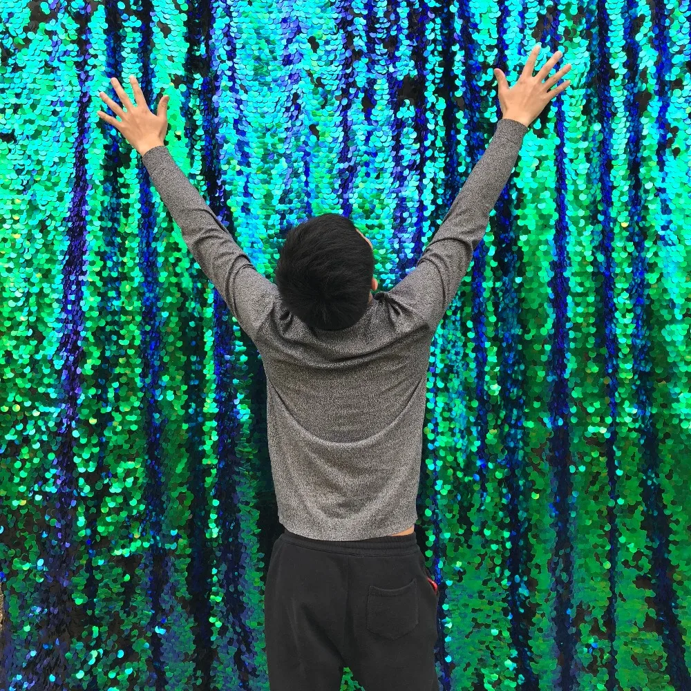 peacock green sequin backdrop (12)