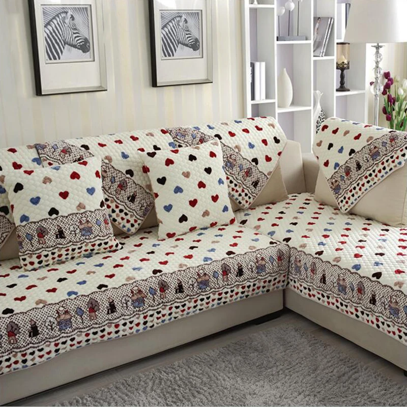 Thick Flannel Sofa Covers Color Heart Printed Soft Warm Sofa Pads Combination Cushions for Living Room Corner Sofa Couch
Thick Flannel Sofa Covers Color Heart Printed Soft Warm Sofa Pads Combination Cushions for Living Room Corner Sofa Couch