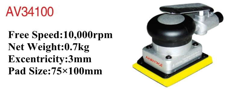 Air Vantage Воздуха Sander Пневматические Прямоугольной Орбитальной Буфер Площади Palm