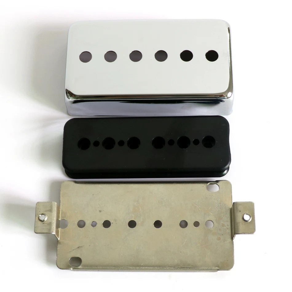 

Handmade P90 humbucker size nickel silver cover guitar pickup kits with single coil bobbin and nickel baseplate