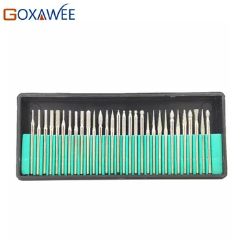 GOXAWEE 30pcs 3.0mm Shank Diamond Burs Set With Box For Dremel Electric Grinder Power Tool Accessories Abrasive Tools
GOXAWEE 30pcs 3.0mm Shank Diamond Burs Set With Box For Dremel Electric Grinder Power Tool Accessories Abrasive Tools