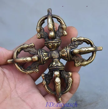Crafts statue Tibet Tantra Buddhism Bronze Copper Cross Vajra-pestle Phurba Dagger Holder FaQi 
Crafts statue Tibet Tantra Buddhism Bronze Copper Cross Vajra-pestle Phurba Dagger Holder FaQi