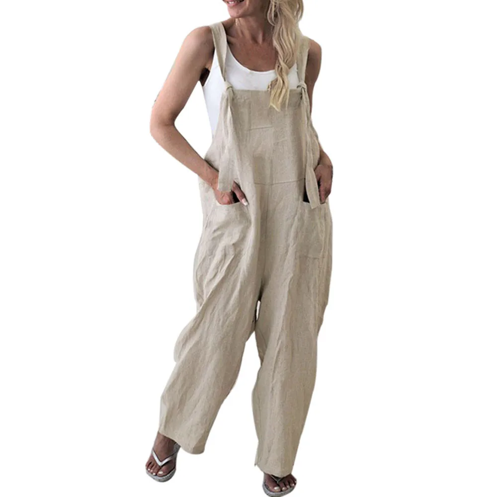 Summer Women Jumpsuits Strap Front Pockets Wide Legs Casual Loose Solid Color Jumpsuits Women Rompers Clothes
Summer Women Jumpsuits Strap Front Pockets Wide Legs Casual Loose Solid Color Jumpsuits Women Rompers Clothes