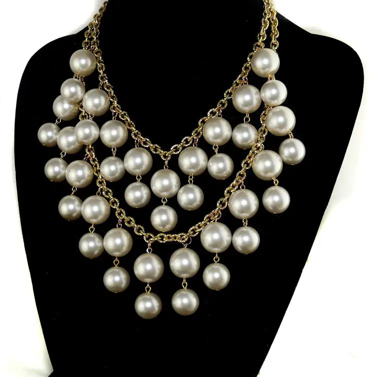Free airmail shipping Fashion Luxury Multi-layer Simulated Large Pearl Tassel Necklace N798
Free airmail shipping Fashion Luxury Multi-layer Simulated Large Pearl Tassel Necklace N798
