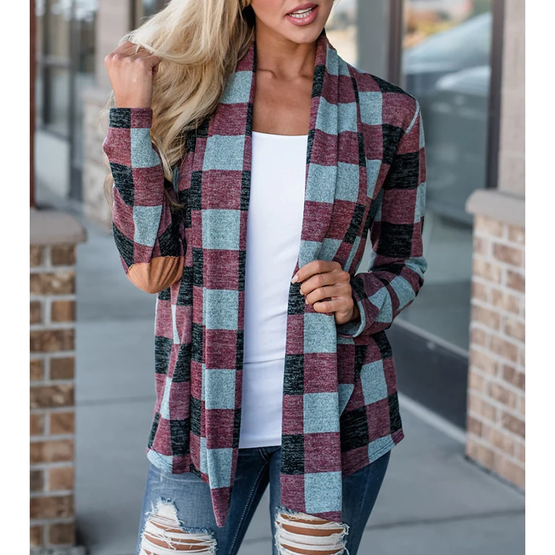 2018 Autumn Winter Female Plaid Coat Fashion Long Sleeves Silm Open Stitch Lady Top Loose Outwear SJ540T
2018 Autumn Winter Female Plaid Coat Fashion Long Sleeves Silm Open Stitch Lady Top Loose Outwear SJ540T