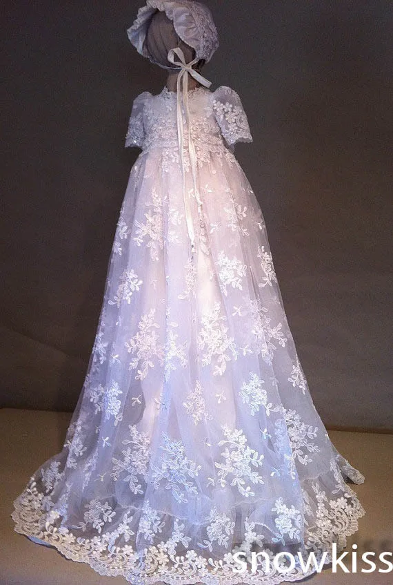 Gorgeous Girls Boys Christening Gown Baby Dress Outfit White/Ivory With Beads Blings Lace Baptism Robe With Bonnet
Gorgeous Girls Boys Christening Gown Baby Dress Outfit White/Ivory With Beads Blings Lace Baptism Robe With Bonnet