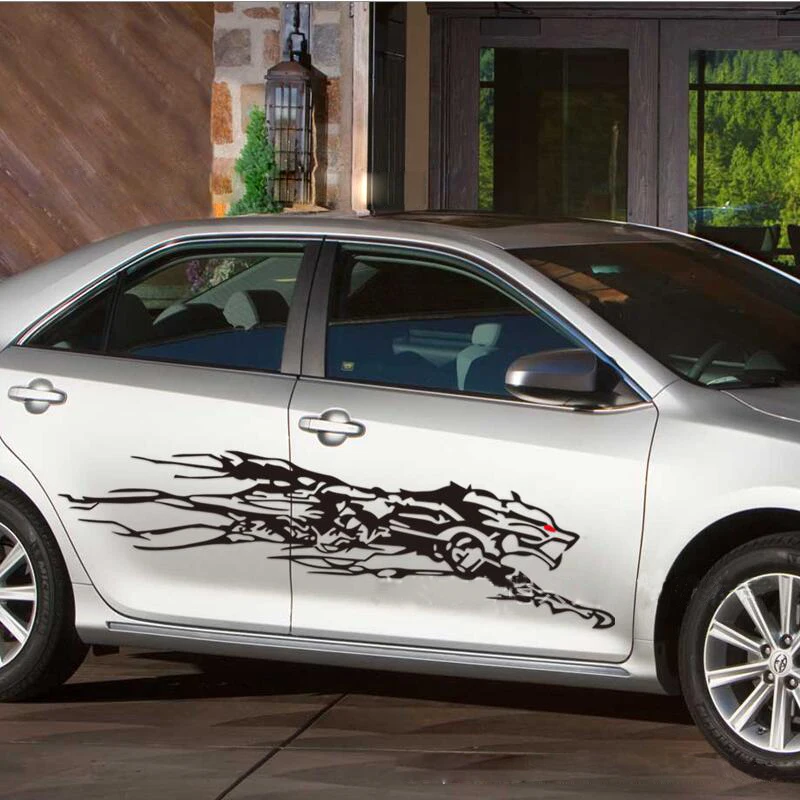 2PCS/Set 155*50cm Running Wolf Car Sticker Whole Body Vinyl Car Body Covers Auto Accessory Car Refitting DIY Black White
2PCS/Set 155*50cm Running Wolf Car Sticker Whole Body Vinyl Car Body Covers Auto Accessory Car Refitting DIY Black White