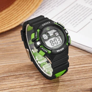 NEW OHSEN Digital Kids Rubber Band Alarm Sport Wristwatches 50m Dive Green Children Relogio LED Water Resistant Boys Watch Gifts
NEW OHSEN Digital Kids Rubber Band Alarm Sport Wristwatches 50m Dive Green Children Relogio LED Water Resistant Boys Watch Gifts