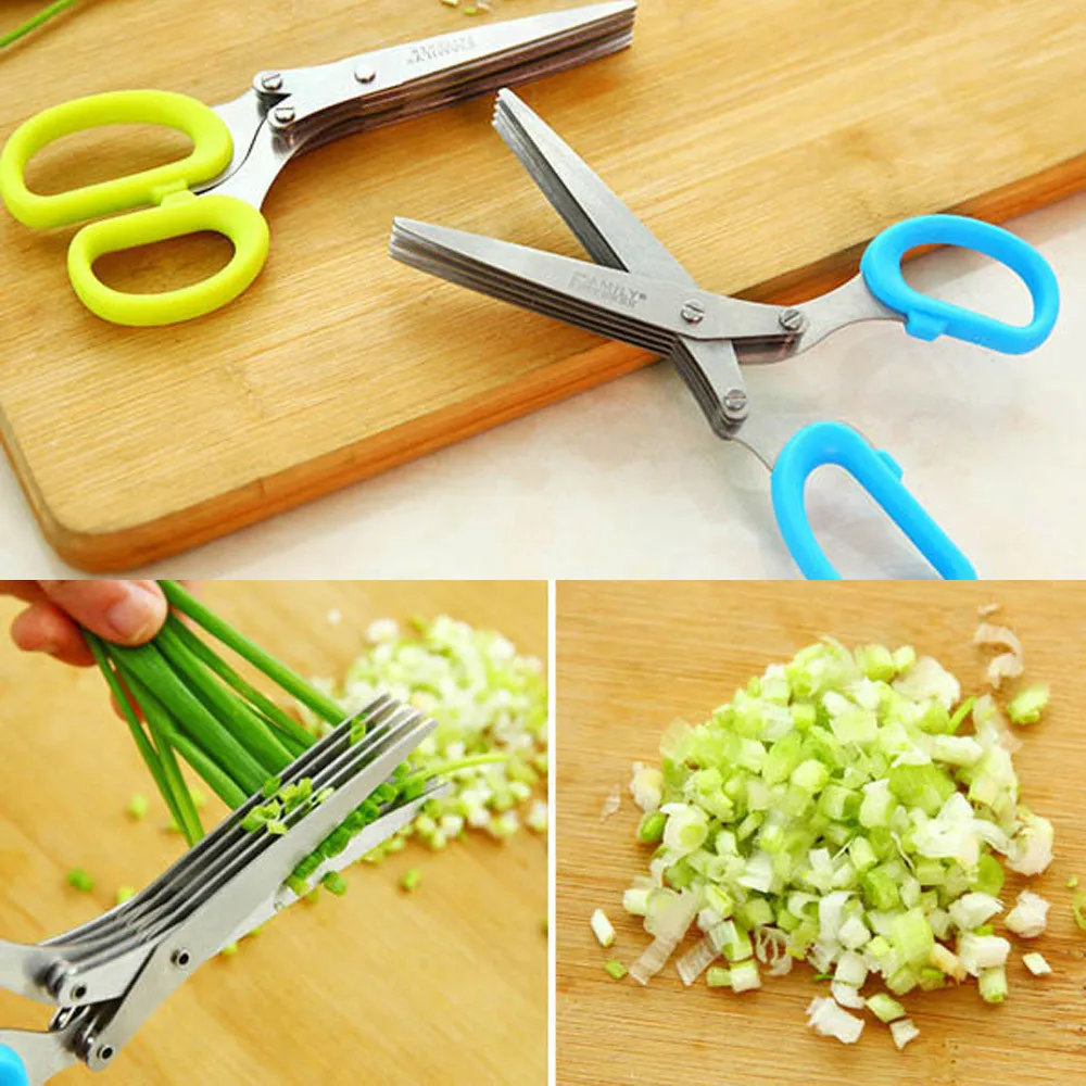 Stainless Steel 5 Blade Cut Shredding Scissors Sharp Herb Kitchen Tool good tool of office shredding confidential
Stainless Steel 5 Blade Cut Shredding Scissors Sharp Herb Kitchen Tool good tool of office shredding confidential