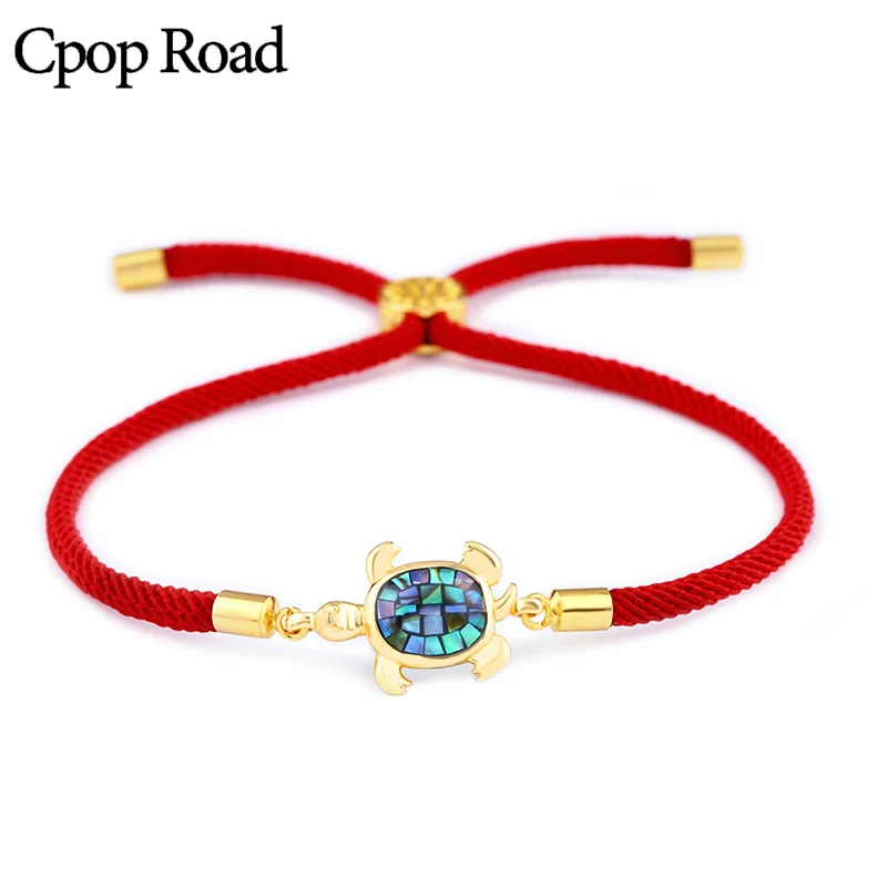Cpop Turtle Red Bracelets for Women Red Black Gold Silver Charm Bracelet Trendy Handmade String Fashion Jewelry Accessories Gift
Cpop Turtle Red Bracelets for Women Red Black Gold Silver Charm Bracelet Trendy Handmade String Fashion Jewelry Accessories Gift