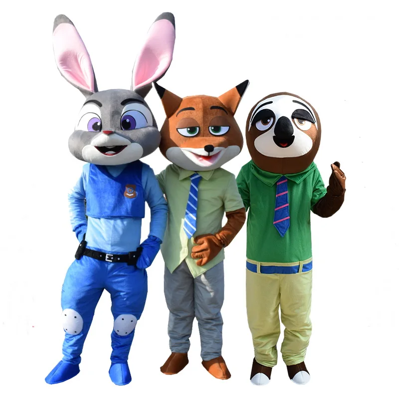 High quality EVA Material Helmet Nick Fox, Judy Rabbit, Lightning Lazy Mascot Costumes walking cartoon Apparel 044
High quality EVA Material Helmet Nick Fox, Judy Rabbit, Lightning Lazy Mascot Costumes walking cartoon Apparel 044