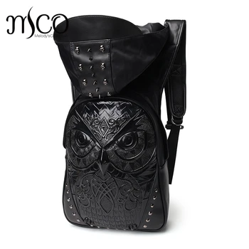 2018 Fashion Personality Owl Embossing knife leather backpack rivets backpack with Hood cap apparel bag cross bags hiphop man
2018 Fashion Personality Owl Embossing knife leather backpack rivets backpack with Hood cap apparel bag cross bags hiphop man