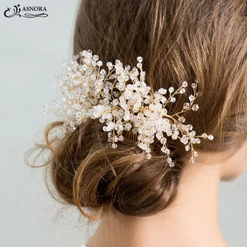 ASNORA Luxury Gold Bridal Hair Combs with Shiny Crystals Beads Hairpins for Brides Hair Jewelry Wedding Hair Accessories
ASNORA Luxury Gold Bridal Hair Combs with Shiny Crystals Beads Hairpins for Brides Hair Jewelry Wedding Hair Accessories
