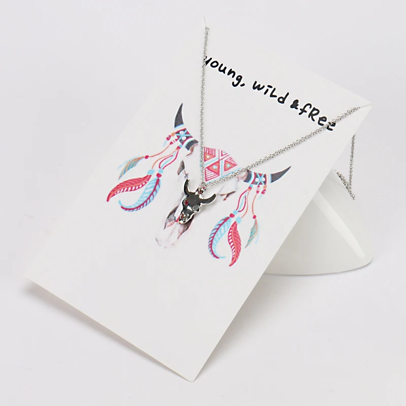 Yishan 1pc Simple Bull Head Charms Clavicle Necklace Wish Card For Women Girls Birthday Party Statement Jewelry Gift CN12
Yishan 1pc Simple Bull Head Charms Clavicle Necklace Wish Card For Women Girls Birthday Party Statement Jewelry Gift CN12