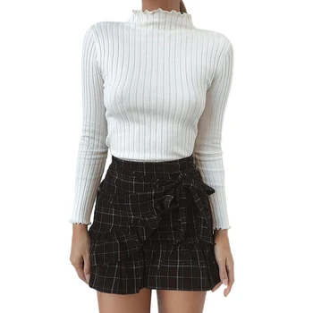 Women New White Turtleneck Bodycon Sweaters Women Solid Basic Pullovers Slim Fit Street Knitwear 2018 Knitted Pull Femme Jumper 
Women New White Turtleneck Bodycon Sweaters Women Solid Basic Pullovers Slim Fit Street Knitwear 2018 Knitted Pull Femme Jumper