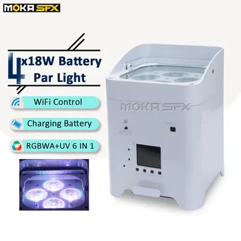 4 x18w LED Battery Par Light RGBW AV 6IN1 Led Stage Can Lights DMX Wash LED Par Light Wifi Control For Christmas Holiday Show
4 x18w LED Battery Par Light RGBW AV 6IN1 Led Stage Can Lights DMX Wash LED Par Light Wifi Control For Christmas Holiday Show