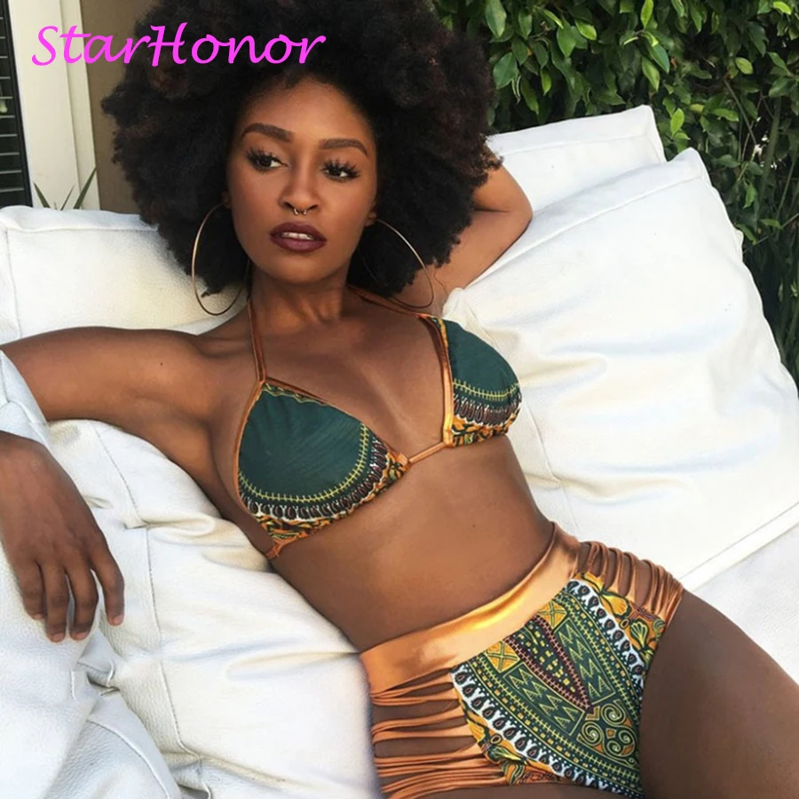 StarHonor Woman Print Bandage Two-Pieces Bath Suits Bikini Set Sexy Geometric Swimwear Swimsuit Gold High Waist Swimming Suit
StarHonor Woman Print Bandage Two-Pieces Bath Suits Bikini Set Sexy Geometric Swimwear Swimsuit Gold High Waist Swimming Suit