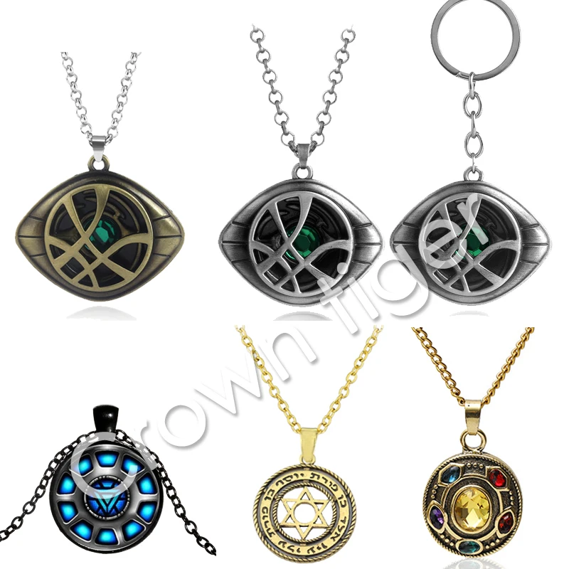 hot anime Marvel Avengers iron man arc reactor Doctor Strange captain Infinity Time Stones Necklace Keychain action Figure Toys
hot anime Marvel Avengers iron man arc reactor Doctor Strange captain Infinity Time Stones Necklace Keychain action Figure Toys