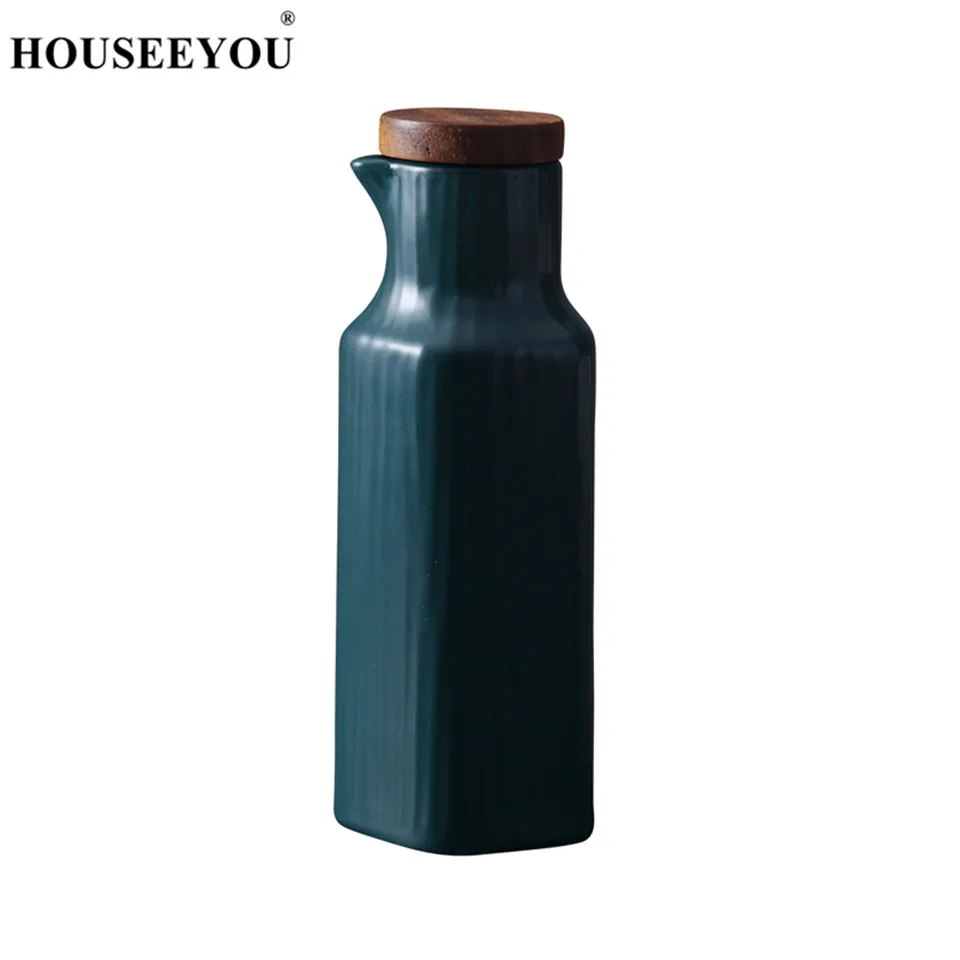 HOUSEEYOU Nordic Style Ceramic Olive Oil Pot Soy Sauce Vinegar Bottle Matte Color Wood Lid Seasoning Box Kitchen Storage Tools
HOUSEEYOU Nordic Style Ceramic Olive Oil Pot Soy Sauce Vinegar Bottle Matte Color Wood Lid Seasoning Box Kitchen Storage Tools