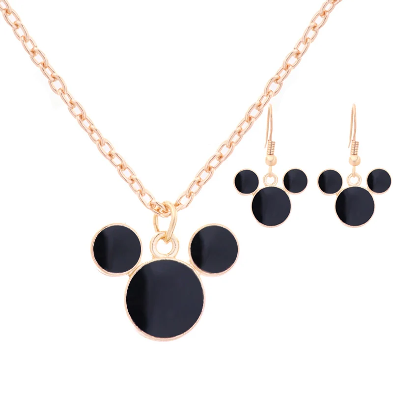 Hottest 2 Pcs Mickey Mouse Gold Plated Personalized Necklace and Earrings Set Party Women Anniversary Jewelry Set Accessories
Hottest 2 Pcs Mickey Mouse Gold Plated Personalized Necklace and Earrings Set Party Women Anniversary Jewelry Set Accessories