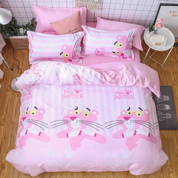 New Cartoon Pink Panther Bedding Sets 3/4pcs Geometric Pattern Bed Linings Duvet Cover Bed Sheet Pillowcases Cover Set
New Cartoon Pink Panther Bedding Sets 3/4pcs Geometric Pattern Bed Linings Duvet Cover Bed Sheet Pillowcases Cover Set