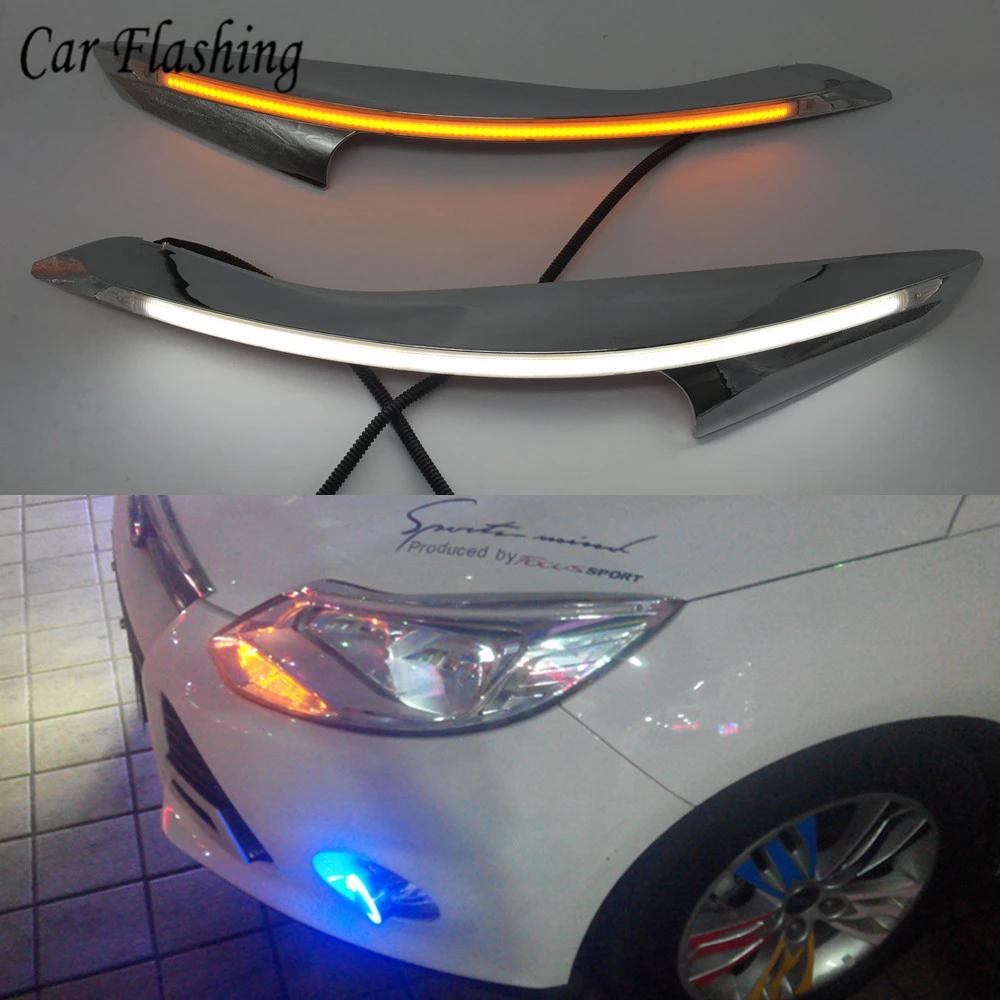 2PCS For Ford Focus 3 MK3 2012 2013 2014 2015 Car Headlight Eyebrow Decoration Turn Signal DRL LED Daytime Running Light
2PCS For Ford Focus 3 MK3 2012 2013 2014 2015 Car Headlight Eyebrow Decoration Turn Signal DRL LED Daytime Running Light