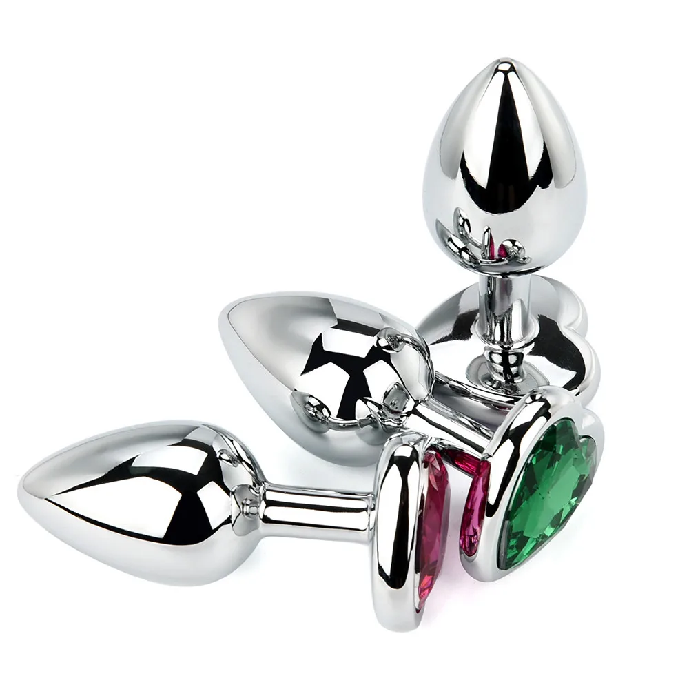 Metal Butt Plug Anal Sex Toys Set 3pcs Erotic Toys Fetish Buttplug