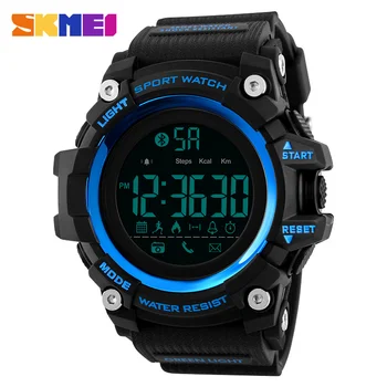 

Bluetooth Men Smart Watch Pedometer Calorie Chronograph Fashion Outdoor Sports Watches 50 Meter Waterproof Digital Watch SKMEI