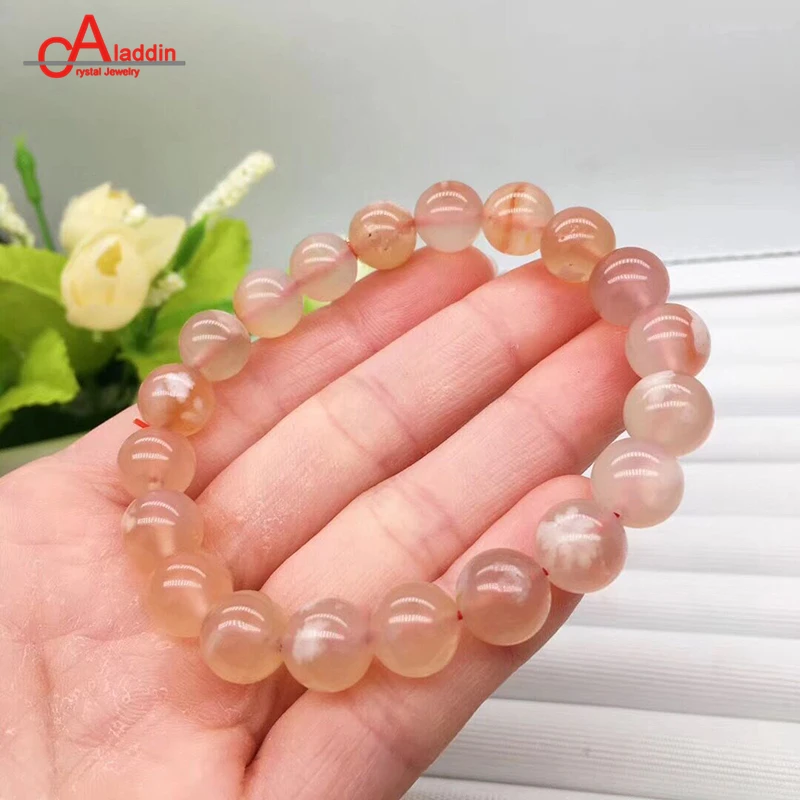 Aladdin Natural Cherry Blossoms Agat Bracelet White Stripe Crystal Stone Bangle Round Beads Women Valentine's Day Bohemia Gift
Aladdin Natural Cherry Blossoms Agat Bracelet White Stripe Crystal Stone Bangle Round Beads Women Valentine's Day Bohemia Gift