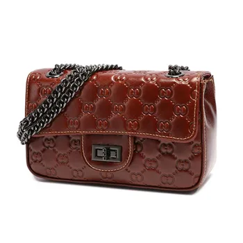 LUOFEIHUA Women Genuine Leather bag 2020 new small fragrance style fashion single shoulder slung chain handbag
LUOFEIHUA Women Genuine Leather bag 2020 new small fragrance style fashion single shoulder slung chain handbag