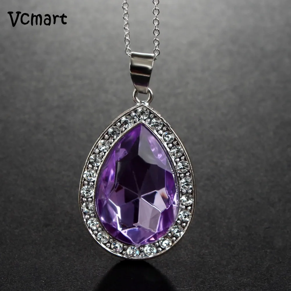 1Pcs Princess Sofia The First Chain Necklace Stainless Steel with Purple Teardrop Amulet Pendant
1Pcs Princess Sofia The First Chain Necklace Stainless Steel with Purple Teardrop Amulet Pendant