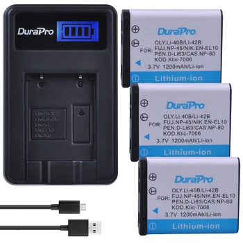 3pcs Li-40B LI-42B LI 40B 42B LI40B Batteries + LCD USB Charger for FUJIFILM NP-45 NP 45 NP45 NP 45A 45B 45S For Nikon EN-EL10
3pcs Li-40B LI-42B LI 40B 42B LI40B Batteries + LCD USB Charger for FUJIFILM NP-45 NP 45 NP45 NP 45A 45B 45S For Nikon EN-EL10