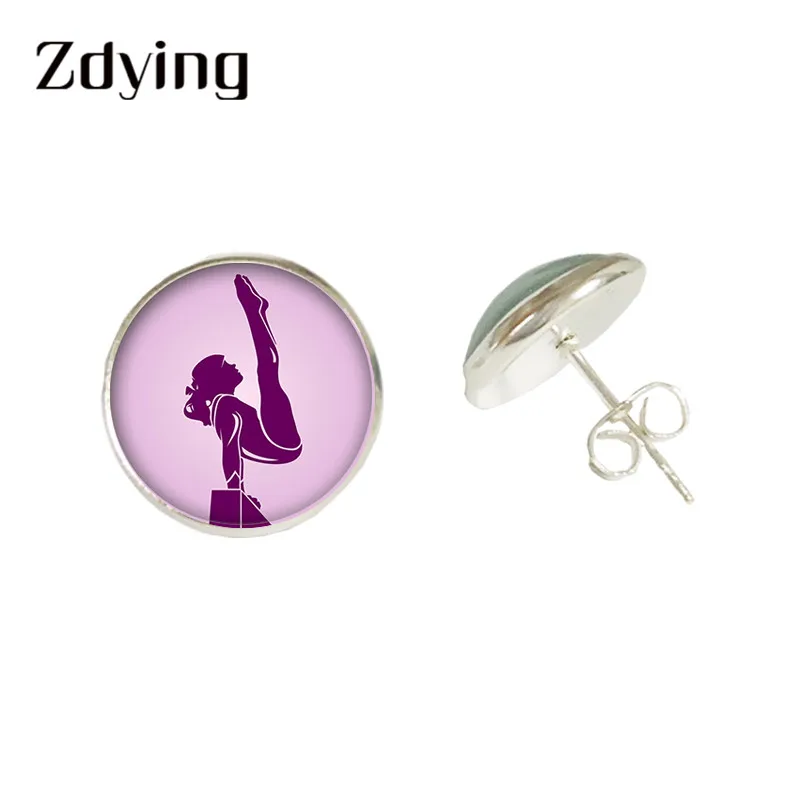ZDYING Fashion Gymnastics Earrings Gymnast Silhouette Stud Earrings Glass Cabochon Casual/Sporty Jewelry For Woman Girls GY004
ZDYING Fashion Gymnastics Earrings Gymnast Silhouette Stud Earrings Glass Cabochon Casual/Sporty Jewelry For Woman Girls GY004