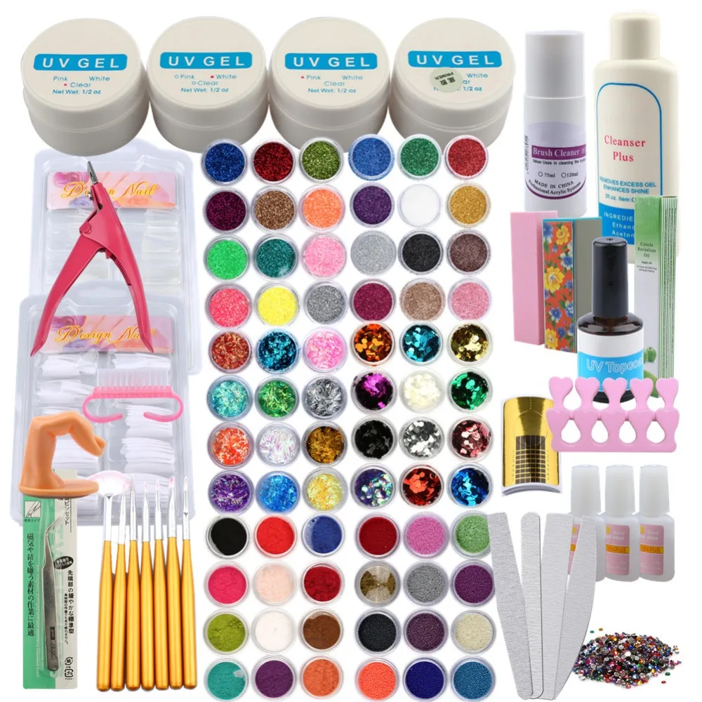 Pro UV Gel Nail Polish Kit Sets Manicure Pedicure Tools 72Pcs Glitter Deco False French Tips Set Nail Extension Kit For Manicure
Pro UV Gel Nail Polish Kit Sets Manicure Pedicure Tools 72Pcs Glitter Deco False French Tips Set Nail Extension Kit For Manicure