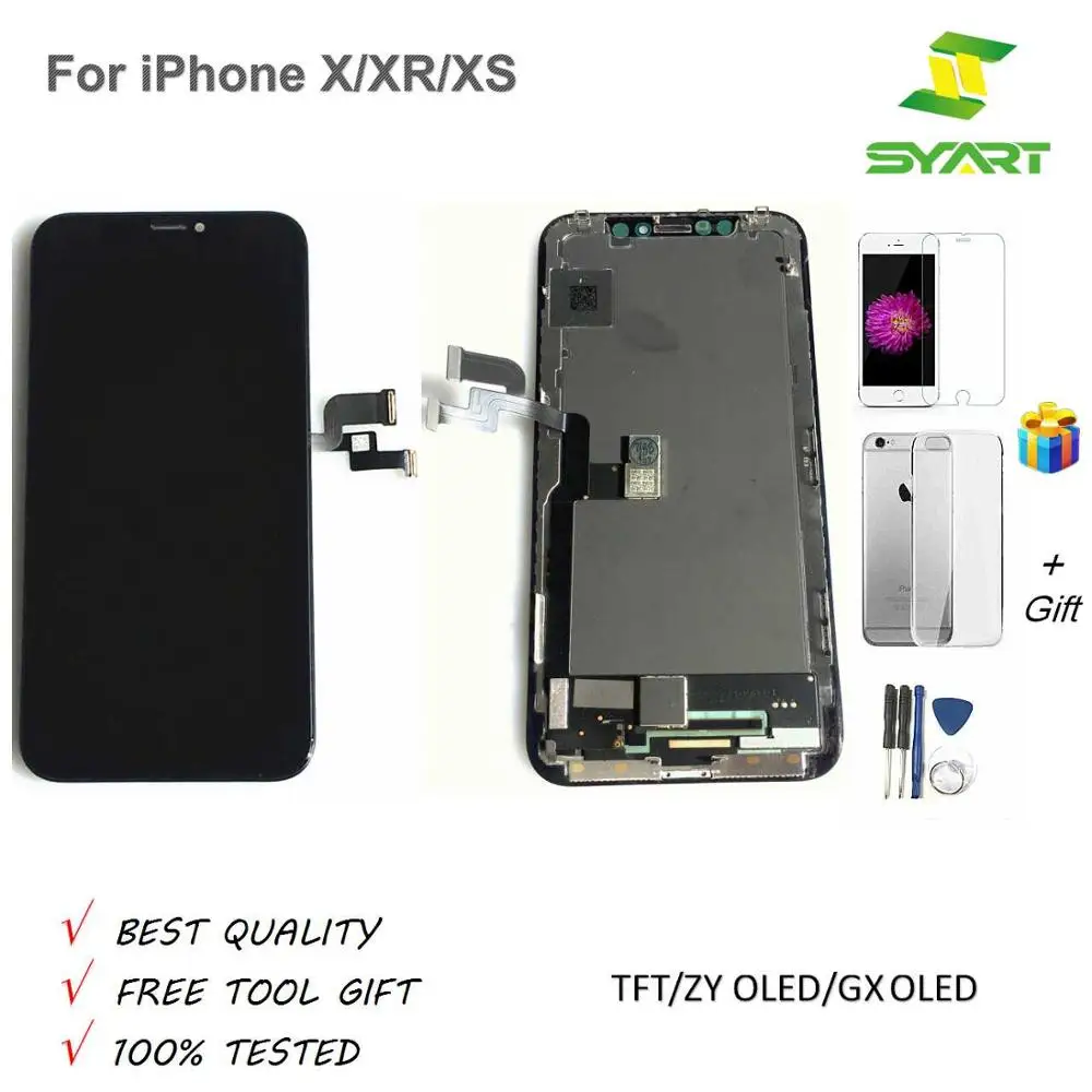 100% Tested TFT ZY OLED GX OLED LCD Display For iphoneX Touch Screen Digitizer Assembly Replacement Part For iphone X XR XS LCDs
100% Tested TFT ZY OLED GX OLED LCD Display For iphoneX Touch Screen Digitizer Assembly Replacement Part For iphone X XR XS LCDs