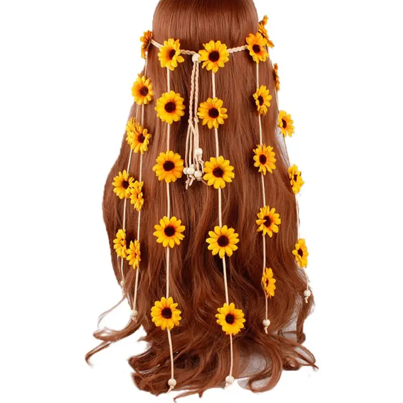 Women Girls Festival Bohemian Artificial Sunflower Headband Braided Adjustable Colorful Daisy Crown Hair Wreath Bridal Headpiece
Women Girls Festival Bohemian Artificial Sunflower Headband Braided Adjustable Colorful Daisy Crown Hair Wreath Bridal Headpiece