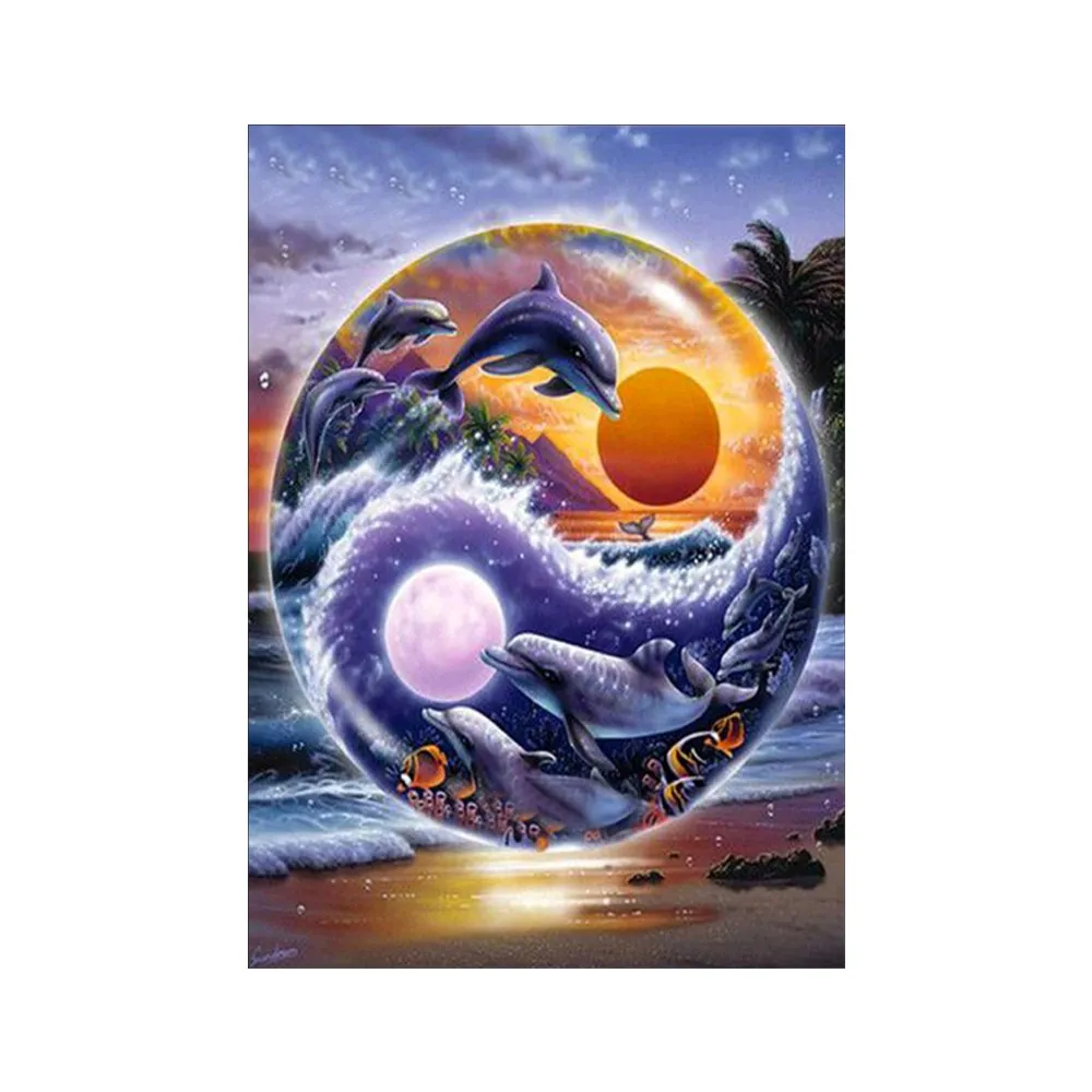 DIY 5D Partial Diamond Painting Cross Stitch Yin-yang Dolphin Diamond Embroidery Patterns Rhinestones Diamond Mosaic Picture
DIY 5D Partial Diamond Painting Cross Stitch Yin-yang Dolphin Diamond Embroidery Patterns Rhinestones Diamond Mosaic Picture