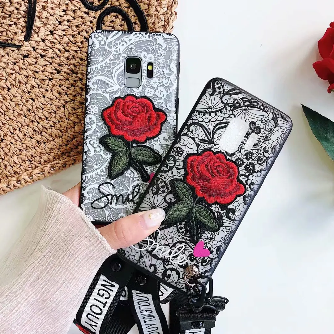 Fashion Rose flower Lace phone case for Samsung S8 S9 S7 Edge A8 A9 Plus Soft TPU Case Cover for Samsun J730 J7 J5 Prime
Fashion Rose flower Lace phone case for Samsung S8 S9 S7 Edge A8 A9 Plus Soft TPU Case Cover for Samsun J730 J7 J5 Prime