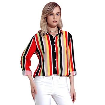 Autumn Women Blouse V Neck Girl Long Sleeve Large Size Shirts Color Block Striped Print Shirt Fashion Streetwear Ladies Office
Autumn Women Blouse V Neck Girl Long Sleeve Large Size Shirts Color Block Striped Print Shirt Fashion Streetwear Ladies Office