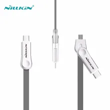 2 In 1 Type-C Micro Port USB SYNC kirsite Cable Nillkin Original 100cm 5V 2.1A Fast Charging Cable For xiaomi for meizu zuk z2