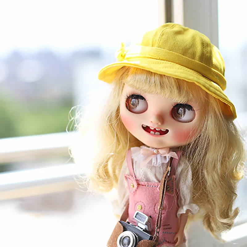 Cateleya Doll accessories Dolls and photo props Kindergarten helmet Cute little yellow hat Hat for dolls Suitable 1/3 1/6 | Игрушки и