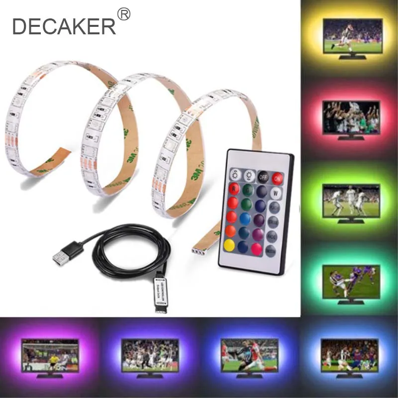 5050 USB LED Strip Light Flexible LED Light RGB DC5V RGB Color Change Background TV Light luz Patch SMD 5050 Light Strip
5050 USB LED Strip Light Flexible LED Light RGB DC5V RGB Color Change Background TV Light luz Patch SMD 5050 Light Strip