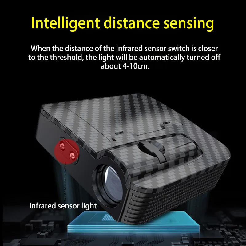 for car All models Car door infrared sensor light HD welcome light laser projector mark shadow light froToyotaBMWMercedes (9)
