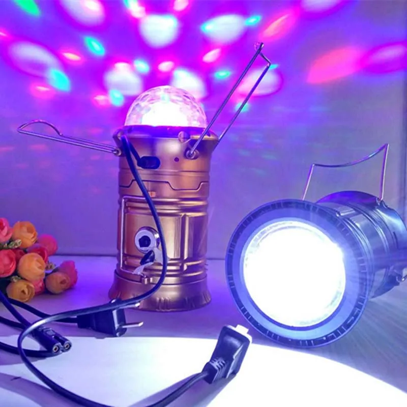 Solar Powered Rechargeable Camping Lantern Torch Outdoor RGB LED Flashlight Stage Disco Lamp
Solar Powered Rechargeable Camping Lantern Torch Outdoor RGB LED Flashlight Stage Disco Lamp